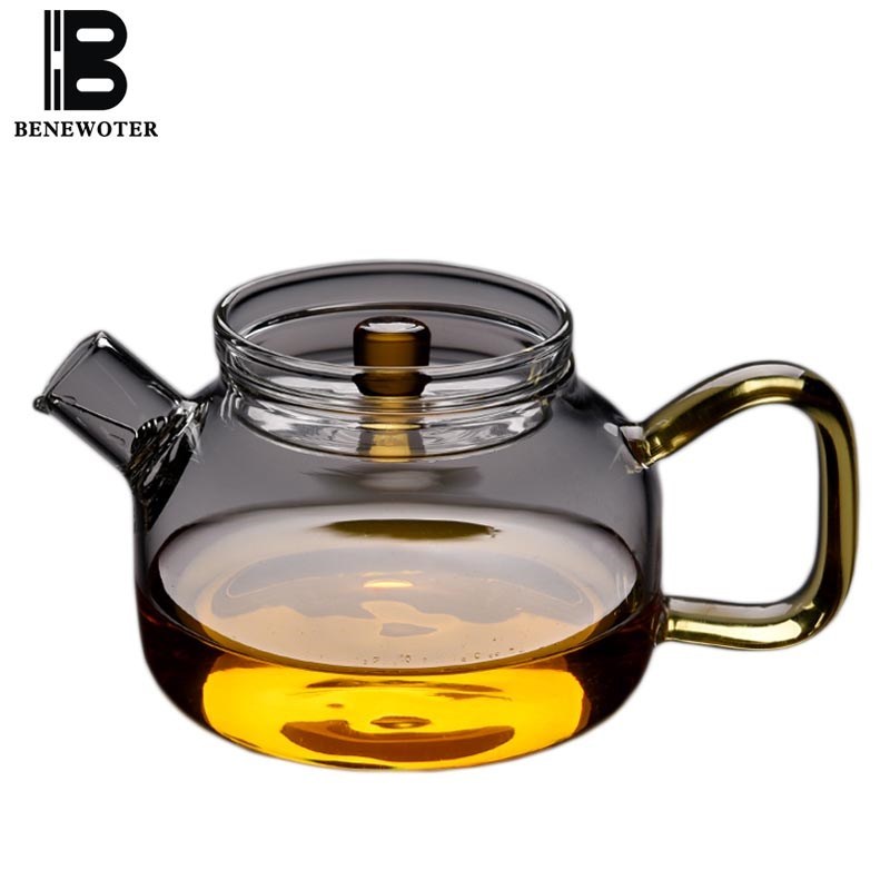 250/400ml Thicken Heat Resistant Transparent Glass Teapots K