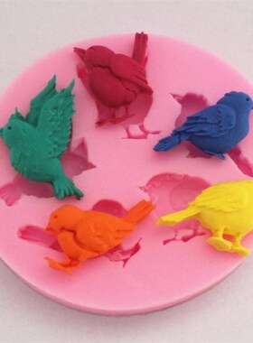 3D Birds Silicone Mold Sugarcraft Candy Fondant Molds Cake D