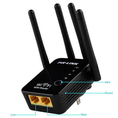 New WiFi Repeater Wireless Wifi Extender 300Mbps Four Antenn