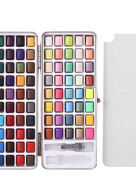 90-Color Solid Watercolor Paint Set, Basic Neon Flash Waterc
