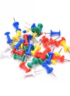 80Pcs Multi Color Push Pins For Wooden Framed Cork Pin Notic
