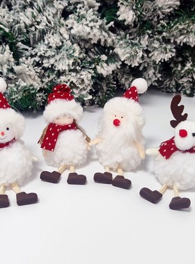 Christmas Plush Angel Girl Snowman Pendant Santa Claus Snowm