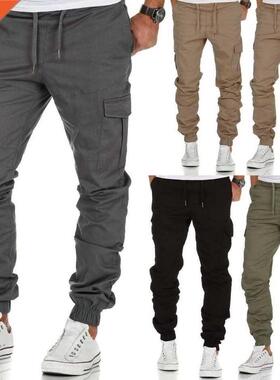 ZOGAA Cargo Pants Men Elastic Multiple Pocket Male Trousers