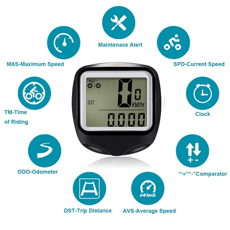 Bicycle Speedometer Bike Cycle Computer Wireless Cycling Com