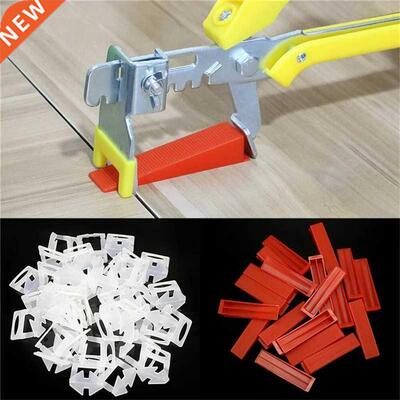 Tile Leveling System Attached To The Floor Brick Wall Surfac