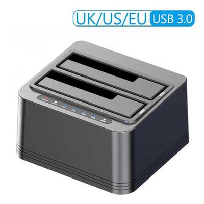 Dual Bay External Hard Drive Docking Station for 2.5/.5 inc