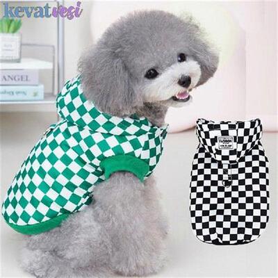 Fashion checkerboard Dog Clothes Autumn winter warm Dog