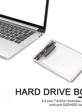 5Gbps USB3.0 Hard Drive External Enclosure Transparent 2.5 i