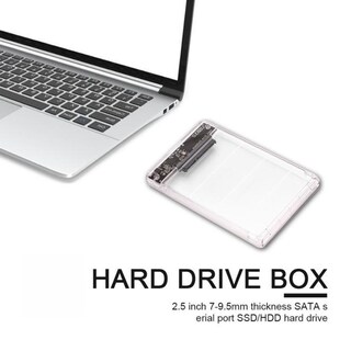 5Gbps USB3.0 Hard Drive External Enclosure Transparent 2.5 i