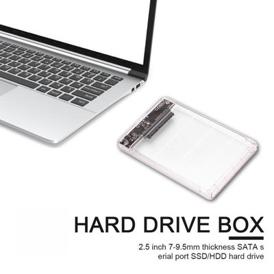 5Gbps USB3.0 Hard Drive External Enclosure Transparent 2.5 i