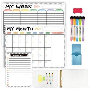 Magnetic Weekly Monthly Planner Calendar Table Dry Erase