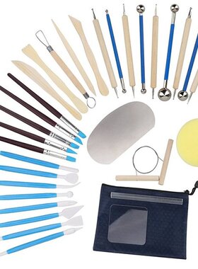 33Pcs Clay Tools, Ceramic Sculpture Ball Spotting Tools Used