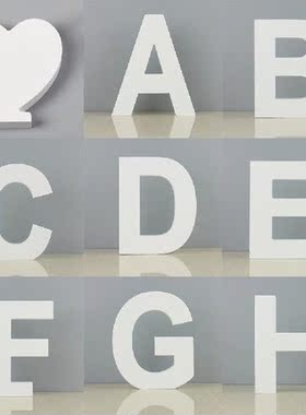 Wood White Alphabet Ornament DIY Fadeless Wooden Letters