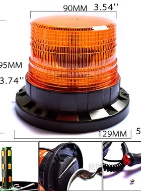 LED Strobe Police Light 12v/24v Amber Warning Lights,Emergen