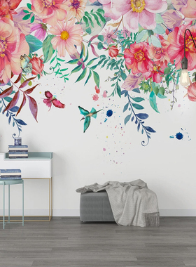 Custom Mural Wallpaper For Walls 3D Pastoral Floral Flowers