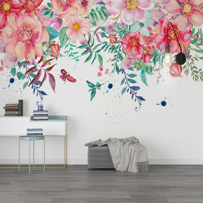 Custom Mural Wallpaper For Walls 3D Pastoral Floral Flowers