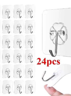 Wall Transparent Vacuum Sucker Hook Strong Seemless Cable