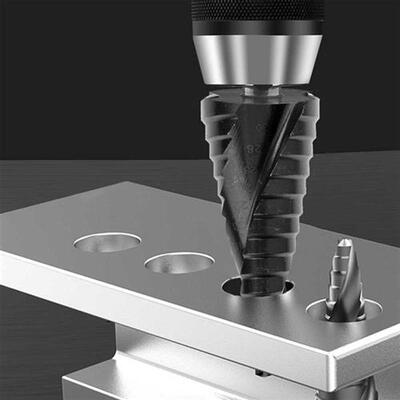 3pcs HSS Spiral Grooved Step Drill Bit Cone Drill Bit Set Tr