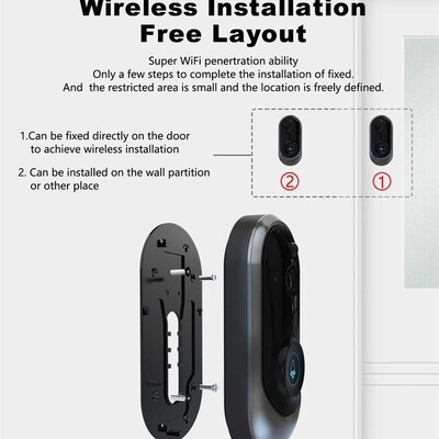 Smart Wifi Doorbell With Camera Ring Video Door Bell 720P Do