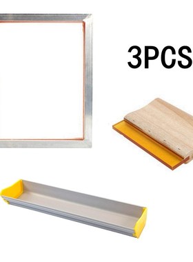 4PCS A3 Screen Printing Kit Aluminum Frame Stretched With 12