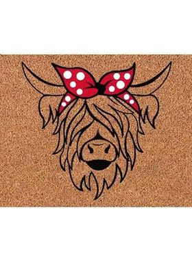 Cows Shaggy Doormat Themed Doormat Entrance Way Welcome