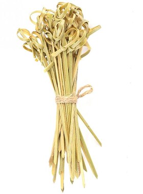 100Pcs Bamboo  Knot Skewers Cocktail s Canape Buffet Party T
