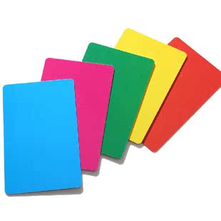 10/50/100PCS 7 Colors Blank Plastic Cards PVC DIY Playing Ca