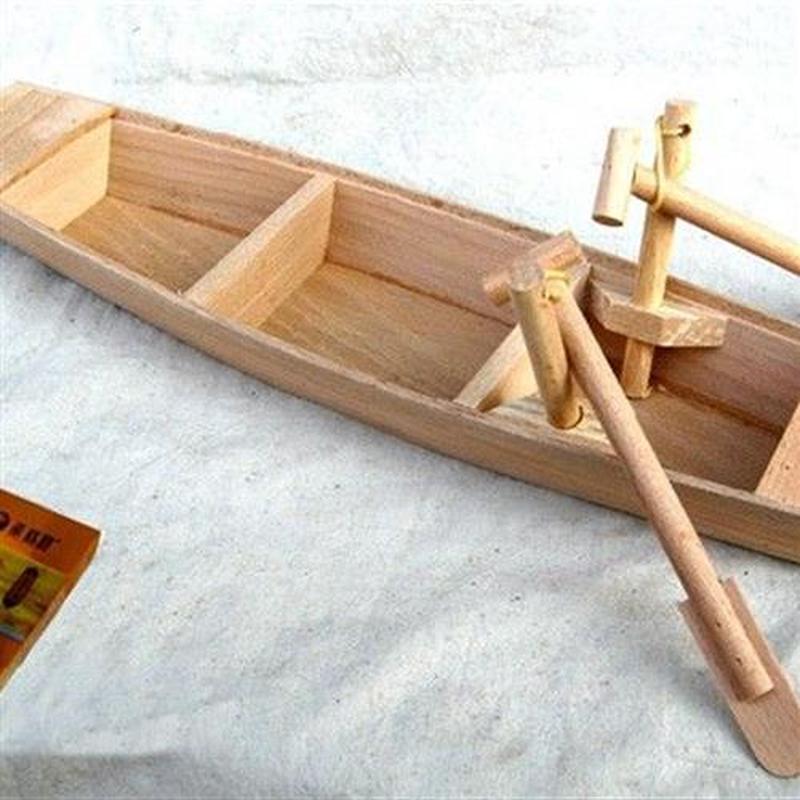 1PC 30cm Wooden Rowing Boat Building Kits Ship Model Wood