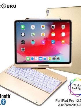 ablet board Case for iPad Pro 12.9 2018 Backlit Flip Wireles