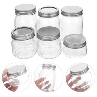 6pcs Glass Sealing Cans Glass Jam Containers Honey Glass