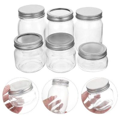6pcs Glass Sealing Cans Glass Jam Containers Honey Glass