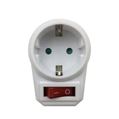 European Conversion Plug 1 to 1 Way Power Adapter Adaptor wi