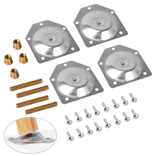 4PC Table Feet Fixing Plate Couch Sofa Legs Protector