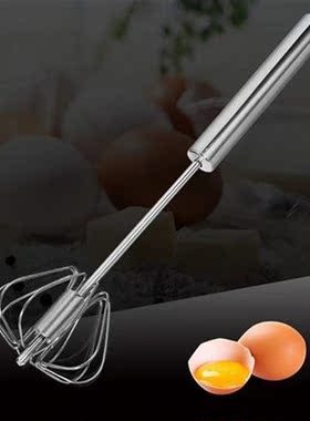 1PC Metal Egg Beater Metal Hand Pressure Rotary Semi -