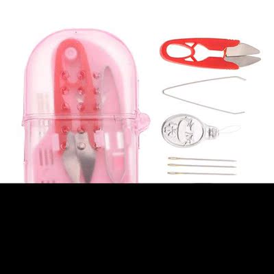 1 set of Multiuse Sewing Box Portable Sewing Needlework Box