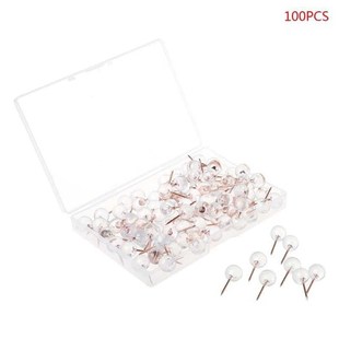 100pcs Rose Gold Pushpins Thumb Thumbtack Board Round Drawi