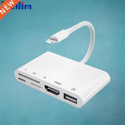 OTG USB HDMI adapter for lightning to micro SD TF card read