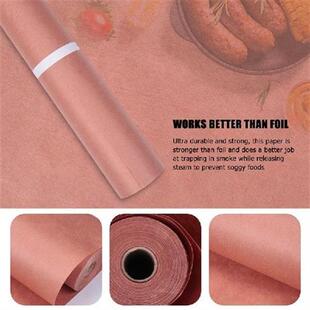 45.7Cmx53. Pink Kraft Butcher Paper Roll Food Grade Peach