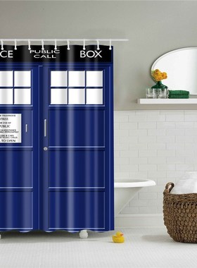 Curtains Bathroom Door-Shower Hooks Polyester-Fabric Home-De