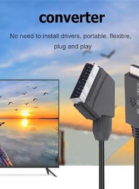 1m Video Audio Converter Adapter Scart To HDMI-compatible