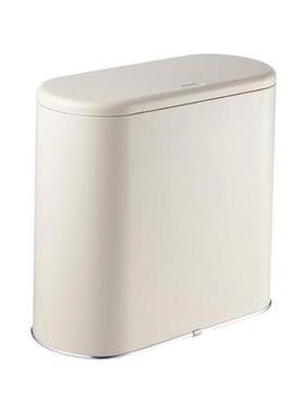 Push Garbage Bin Kitchen Bathroom Toilet Trash Can with Lid
