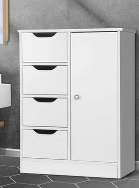 Waterproof Bathroom Cabinet 4 Large Storage Drawer Open Door