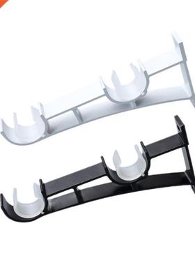 2pcs/set Double Curtain Rod Brackets Hook Hanger Ceiling Mou