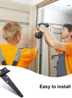 4 PCS 6 Inch Heavy Duty Door Hinges T-Strap Tee Shed Hinge G