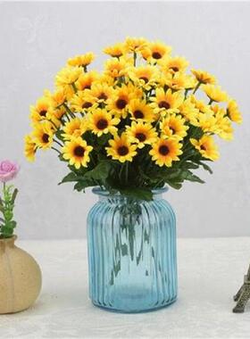 Artificial 22 Head Fake Sunflower Silk Flower Bouquet Home