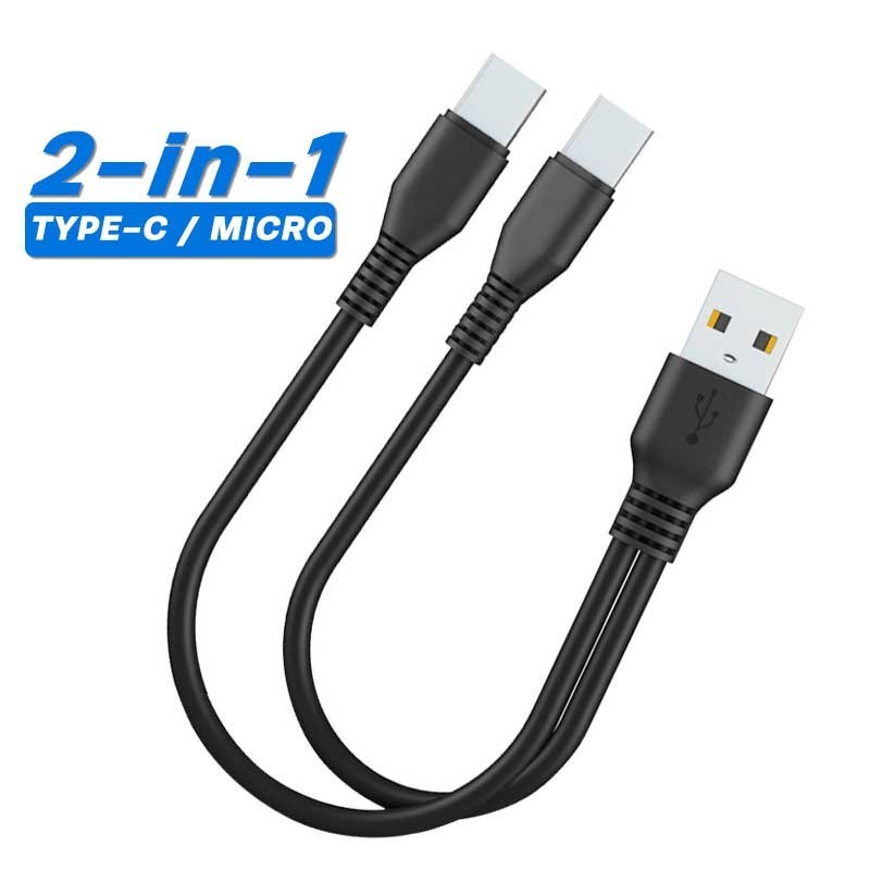 2 in 1 USB Type C Micro USB C Splitter Cable Charging For Tw