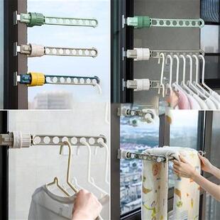 8 Hole Clothes Hanger Window Frame Clip Drying Rack Balcony