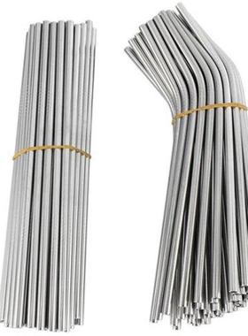 100Pcs Metal Straws Can Be Reused 304 Stainless Steel Drinki