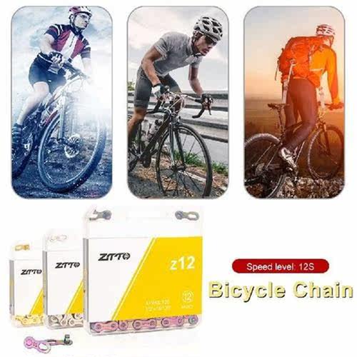 ZTTO Bike Chain 126 Links Bike Chain Links Hollow