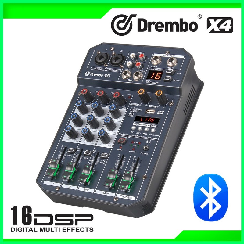 professional X4/6channel Protable digital audio mixer consol